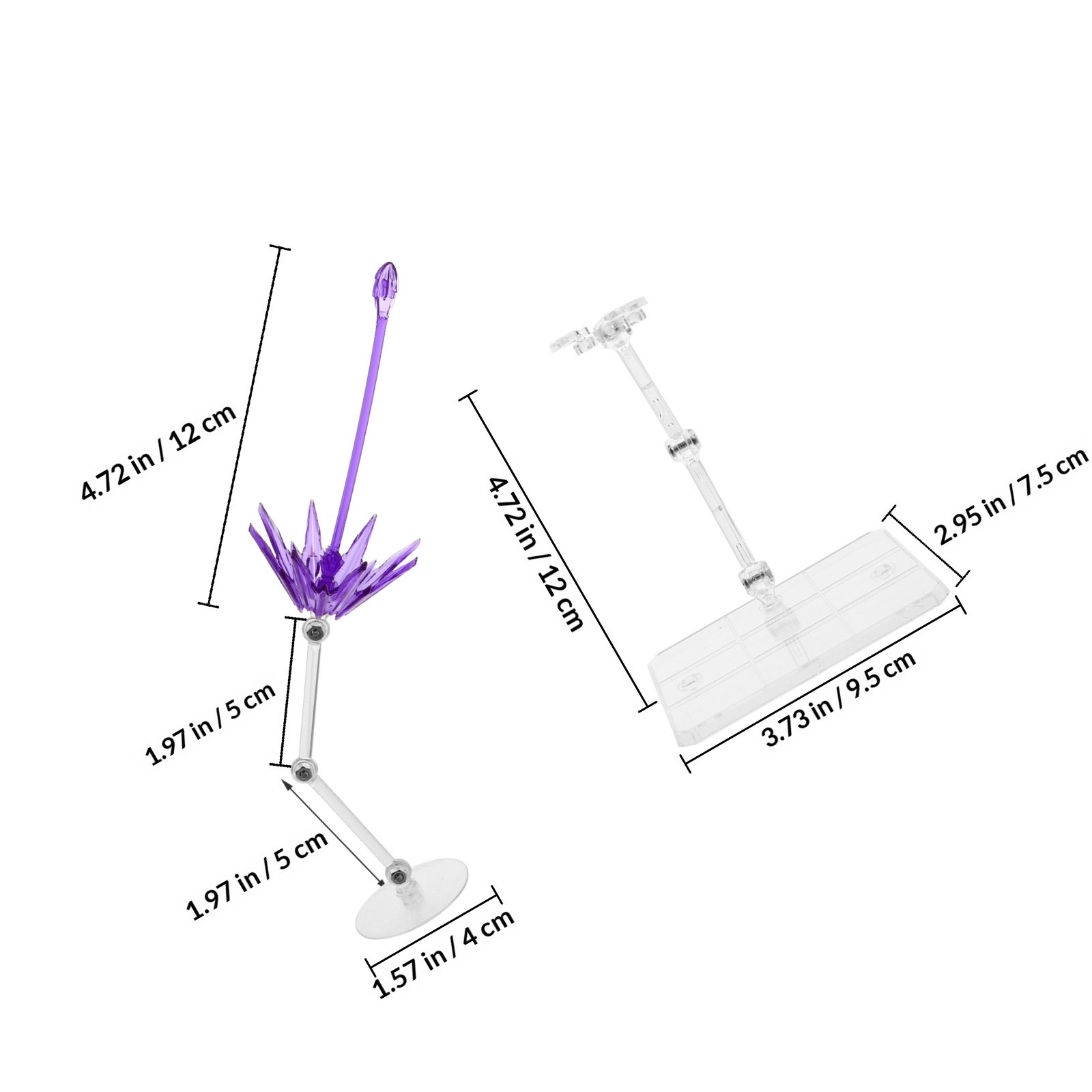 2 Peças de Suporte Transparent - Action Figure Stand avaliação e preço